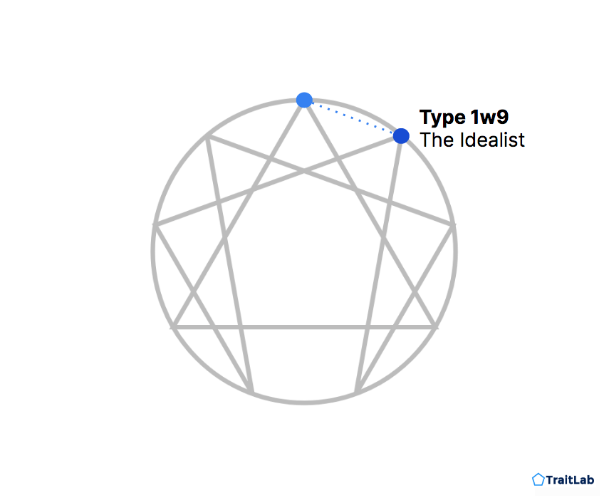 Enneagram Type 1 with a 9 wing or 1w9