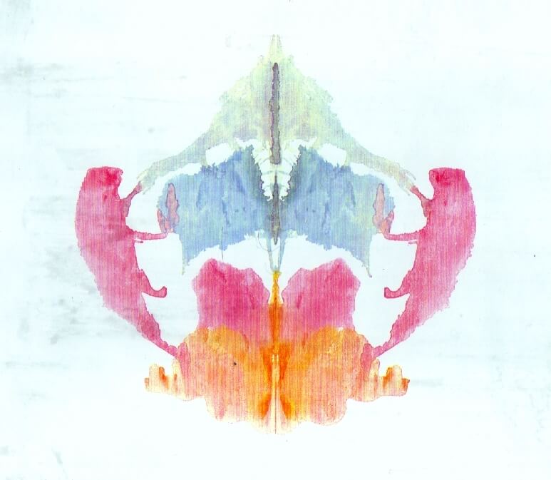 An example inkblot from the Rorschach test